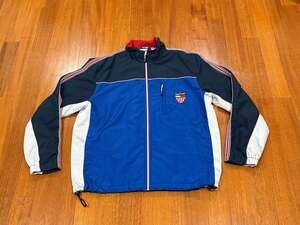 Vintage Tommy Sport Hilfiger Windbreaker Jacket Mens Large Blue Full Zip 24x30